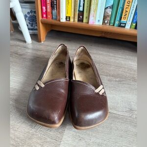 John Fluevog Brown Leather Flats